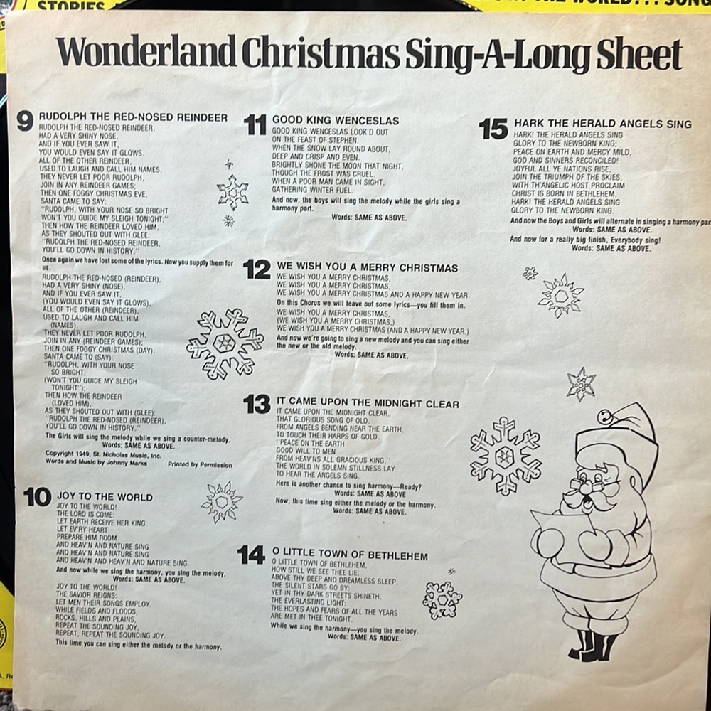 A Golden 🌟 Christmas Sing-A-Long Vinyl Record 🎅🏽 - Picture 6 of 6